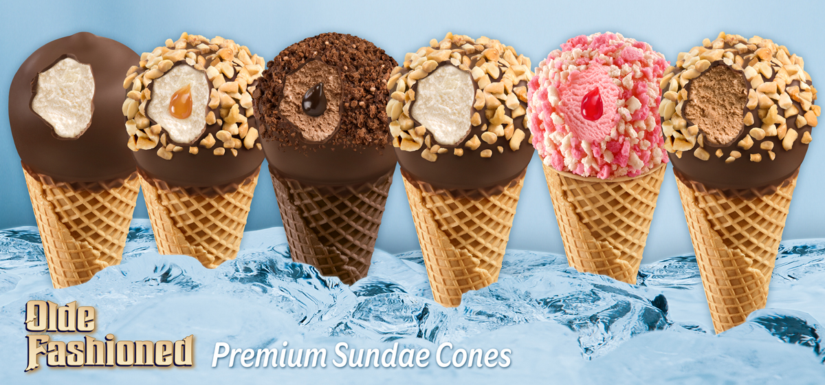 Sundae cones- not just ice cream, it's dessert!